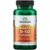 Swanson, Balance B-50 Complex, Vitamine B-Complex, Dépôt, Tous les 2 Jours 1 Capsule, 100 Capsules, Haute Dosé, Testé en Labo