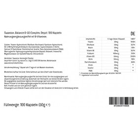 Swanson, Balance B-50 Complex, Vitamine B-Complex, Dépôt, Tous les 2 Jours 1 Capsule, 100 Capsules, Haute Dosé, Testé en Labo
