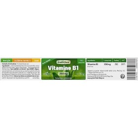 Greenfood Vitamine B1, 250 mg, dose élevée, 180 comprimés - pour des fonctions psychologiques normales, un métabolisme énergé