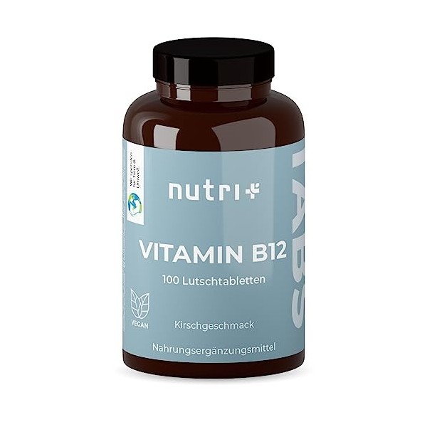 Vitamine B12 vegan pastilles hautement dosé - méthylcobalamine formes active sans sucre pour enfants & adultes - 500µg mcg 