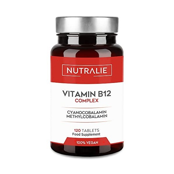 Vitamine B12 Vegan 2000mcg Méthylcobalamine et Cyanocobalamine | Haute Puissance et pas dAdditifs | Réduction Fatigue et For