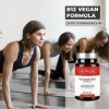 Vitamine B12 Vegan 2000mcg Méthylcobalamine et Cyanocobalamine | Haute Puissance et pas dAdditifs | Réduction Fatigue et For