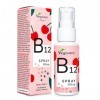 Vitamine B12 Spray Vegavero® | 500 mcg | Avec Méthylcobalamine : Forme BIOACTIVE & NATURELLE | Absorption immédiate | Anti-Fa