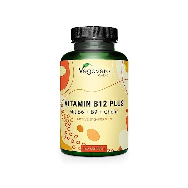 Vitamine B12 1000 mcg Vegavero® | Origine FRANCE & Espagne | La Seule SANS ADDITIFS & VEGAN | Avec 2 Formes Actives + Acide F