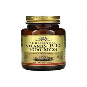 Solgar Vitamine B12, 1000mcg, Dépôt, 250 Veg. Nuggets - Boost dénergie et soutien du système nerveux