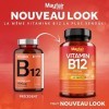 Vitamine B12 avec Acide Folique | Comprimés Premium 1000mg | Complément Végétarien et Vegan | Sans OGM & Sans Gluten | 6 Mois