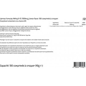 Jarrow Formulas, Méthyl B12, 1.000mcg, 2 Jours de Dépôt, Goût de Citron, 100 Comprimés à Sucer végétaliens, Testé en Laborato