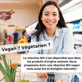 VITAMINE B12 - Biologique, Vegan/Extrait de Shiitaké Bio/Methylcobalamine, Adénosylcobalamine & Hydroxocobalamine/B12FORM Hau