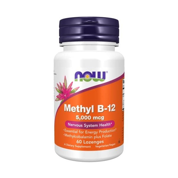 Methyl B-12, 5000 mcg, 60 Lozenges - Now Foods - UK Seller