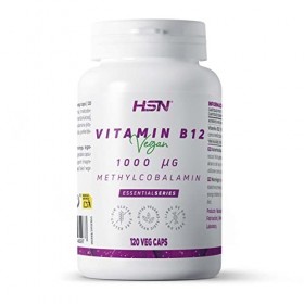 Vitamine B12 Méthylcobalamine de HSN 1000 mcg – Énergie pour votre Système Nerveux et Immunologique, Sans Gluten, Sans Lact