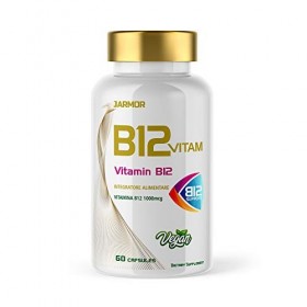 J.Armor Vitamine B12 Cyanocobalamine Vegan 1000 µg mcg traitement 2 mois 100% absorption rapide 60 gelules
