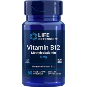 Life Extension, Methylcobalamin Vitamine B12 , Dépôt, 1 Comprimé tous les 10 Jours, 5000mcg, 60 Comprimés à Sucer Végétalien