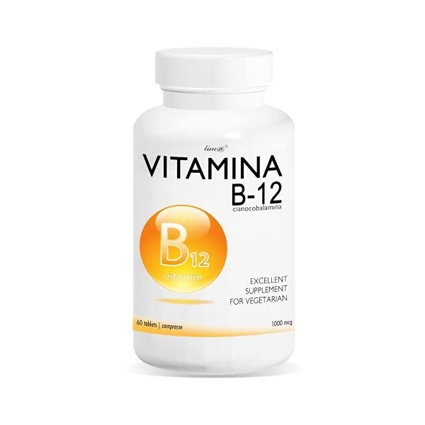 VITAMINE B12 Line@ 60 comprimés | Une aide à la formation des globules rouges | Un allié pour la fatigue quotidienne