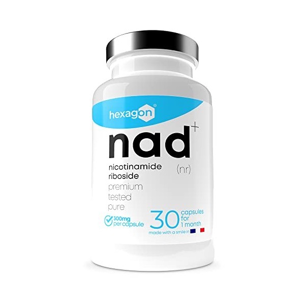 NAD+ Nicotinamide Riboside Chloride 300mg - +1 Mois de Cure - NAD Booster - Anti-Aging & Contre la Fatigue - Made in France -