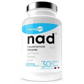 NAD+ Nicotinamide Riboside Chloride 300mg - +1 Mois de Cure - NAD Booster - Anti-Aging & Contre la Fatigue - Made in France -