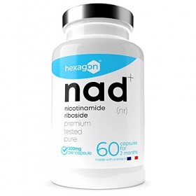 NAD+ Nicotinamide Riboside Chloride 300mg - +2 Mois de Cure - NAD Booster - Anti-Aging & Contre la Fatigue - Made in France -
