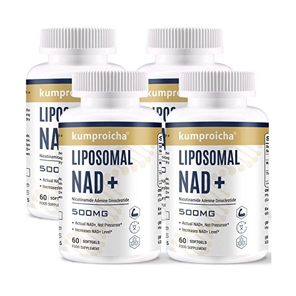 Liposomes NAD+ 500mg avec TMG 250mg Gel mou, supplément NAD+ actuel pour la réparation cellulaire & le métabolisme énergétiqu