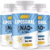 Liposomales NAD+ Gélules 500 mg avec TMG 250 mg, soutient lénergie cellulaire, 60 gélules 120 Count Pack of 2 