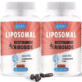 Liposomal Nicotinamide Riboside 2000mg avec TMG et Ptérostilbène | Plus efficace que NMN, Boost NAD+ 60 Unité Lot de 1 