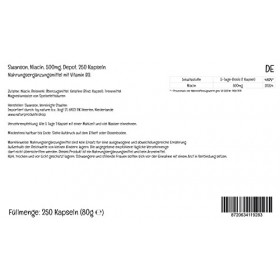Swanson, Niacine, 500mg, Dépôt, Tous les 5 Jours 1 Capsule, 250 Capsule, Hautement Dosé, Testé en Laboratoire, Sans Soja, San