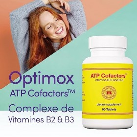 Optimox, ATP Cofactors, avec Riboflavine B2 et Niacine B3 , Hautement Dosé, 90 Comprimés végétaliens, Testé en Laboratoire