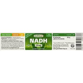 Greenfood NADH 20 mg,dose extra élevée, 60 comprimés - Sans additifs artificiels. Sans génie génétique. Vegan.