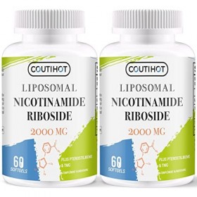 Liposomal Riboside de nicotinamide avec TMG et trans-ptérostilbène, haute puissance 2000 mg, supplément NR ultra pur pour sti