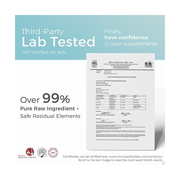 NMN Poudre 30 g – Testé par des tiers à plus de 99 % de pureté – Complément alimentaire mononucléotide nicotinamide Vitality 