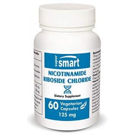 Supersmart - Nicotinamide Riboside 125 mg - Aide à Augmenter les Taux de NAD+ - Contribue à Améliorer la Fonction Cognitive |