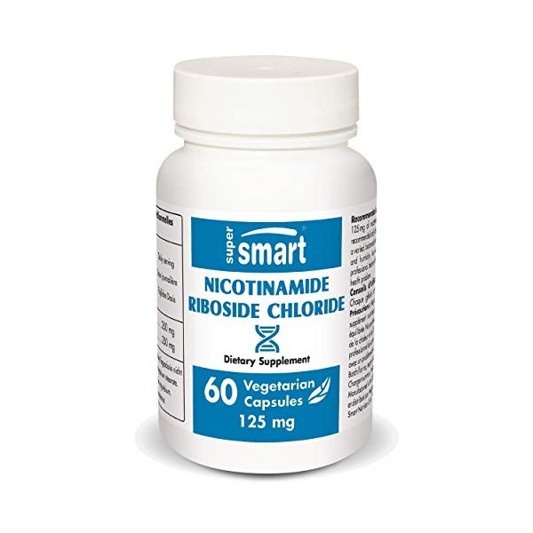 Supersmart - Nicotinamide Riboside 125 mg - Aide à Augmenter les Taux de NAD+ - Contribue à Améliorer la Fonction Cognitive |