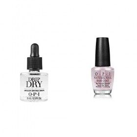 OPI - DripDry - Gouttes de séchage rapide - Qualité professionnelle - 8 ml & Base coat - Base protectrice de longle - Qualit