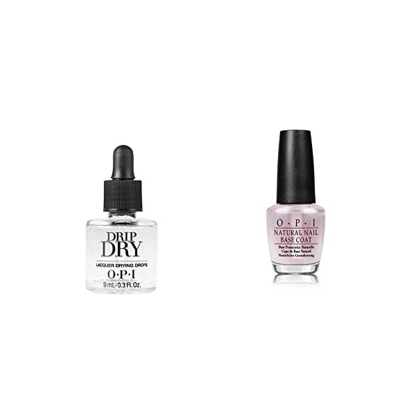 OPI - DripDry - Gouttes de séchage rapide - Qualité professionnelle - 8 ml & Base coat - Base protectrice de longle - Qualit