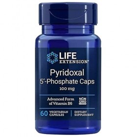 Life Extension, Pyridoxal-5-Phosphate, Dépôt, Tous les 5 Jours 1 Capsule, 100mg, 60 Capsules végétaliennes, Testé en Laborato