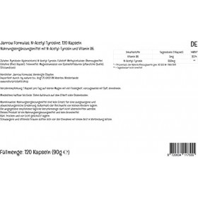 Jarrow Formulas, N-Acetyl-Tyrosin, avec Vitamine B6, Hautement Dosé, 120 Capsules, Testé en Laboratoire, Sans Gluten, Sans So