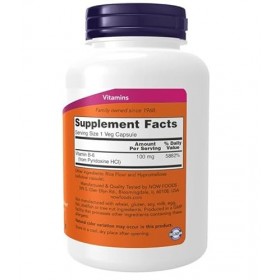 NOW Foods Vitamine B-6, 100 mg - 250 gélules