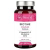 BIOTINE 10 000 mcg - GAGNANT 2022 - Accélère Pousse Cheveux, Ongles et Peau - Vitamine B8, D et E, Zinc et Sélénium | 120 Gél