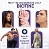 Biotine 12000 mcg Extra Forte - 365 Comprimés Vegan Pour 1 An de Vitamine B7- Pour Le Maintien des Cheveux et Ongles Normaux 