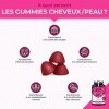 Gummies Cheveux et Ongles - Santé des Cheveux et des Ongles - Qualité de la Peau - Avec Biotine, Zinc et Sélénium - 60 Gummie