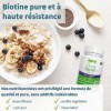 Biotine Pure 10 000 mcg, D-biotine, 1 par jour, 180 capsules, vérifié en laboratoire, végétalien et hypoallergénique, supplém