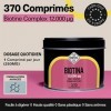 BIOTINE 12000 mcg | 370 Comprimés de 250 mg | Biotine Cheveux, Peau et Ongles | Biotine, Zinc, Selenium, Vitamine D3 et Vitam