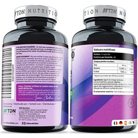 Biotine PUISSANTE 12,000 mg par Portion - 50%+ D’ABSORPTION avec de la D-BIOTINE NATURELLE & Notre Complexe ZC-Boost au Cui