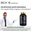 Collagène Acide Hyaluronique Biotine Vitamine C Zinc Croissance Des Cheveux et Des Onglés - J.Armor BCH Complex 60 gélules