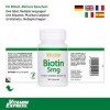 Biotine 5000 mcg, Accélère Pousse Cheveux, Ongles, Peau. Dbiotine, forme active naturelle de la biotin. 90 Gélules, 3 mois. C