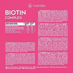 Biotine 10.000 mcg par dose - Croissance des Cheveux et Entretien des Ongles - Biotine avec Zinc, Sélénium, Vitamines D et E 