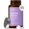 Biotine, Zinc + Selenium | Complement Alimentaire Cheveux de Vitamine B8 Biotine & Selenium Zinc Bisglycinate | 60 Gélules Cu