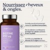 Biotine, Zinc + Selenium | Complement Alimentaire Cheveux de Vitamine B8 Biotine & Selenium Zinc Bisglycinate | 60 Gélules Cu