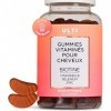 Ulti Paris Gummies à la biotine pour la pousse des cheveux - complement alimentaire cheveux - vitamine B12 vitamine D vitamin