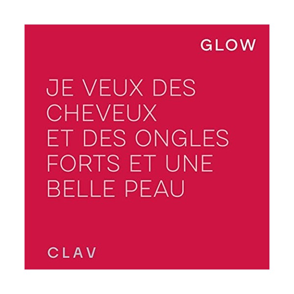 GLOW - Vitamines Cheveux avec Biotine Zinc Sélénium et Extrait de Millet - 120 Gélules 2 Mois - Complement Alimentaire Chev