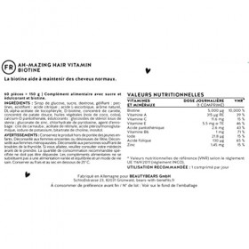 Bears with Benefits Biotine hautement concentré avec 10,000 mcg - oursons gélifié - complexe de vitamines beauté pour les che