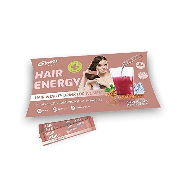 HAIR ENERGY Croissance des cheveux pour les femmes, Anti-chute | + Extrait de fenugrec + Extrait de bambou + Biotine + Zinc +